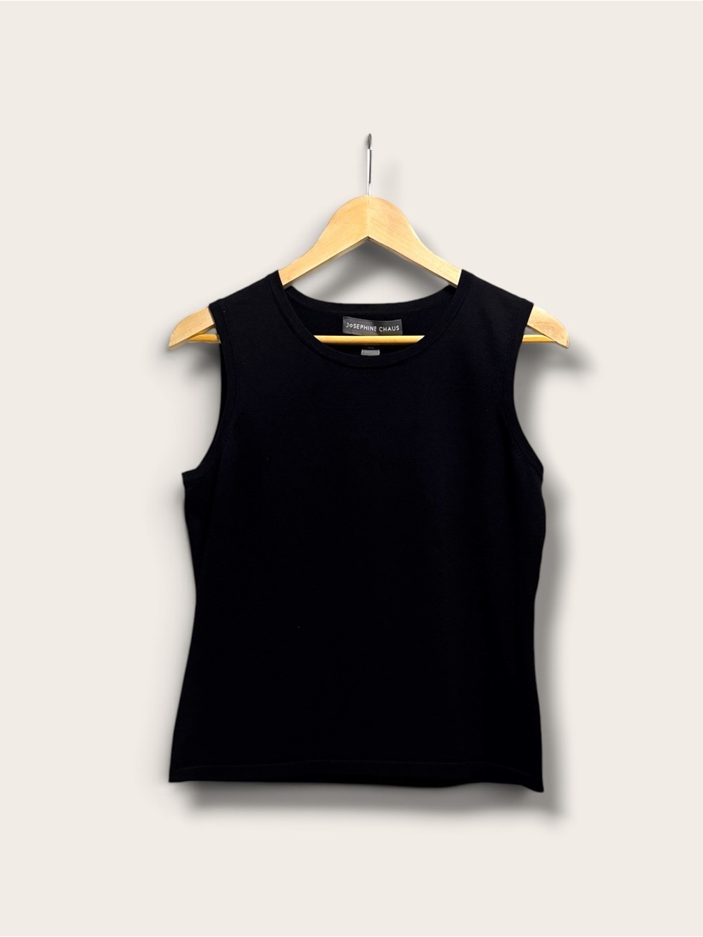Black Silk Blend Sleeveless Tank Top Josephine Chaus